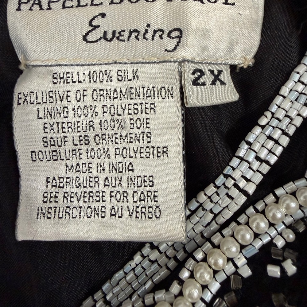 Silk Vintage Papell Boutique Evening Beaded Top - Picture 10 of 15